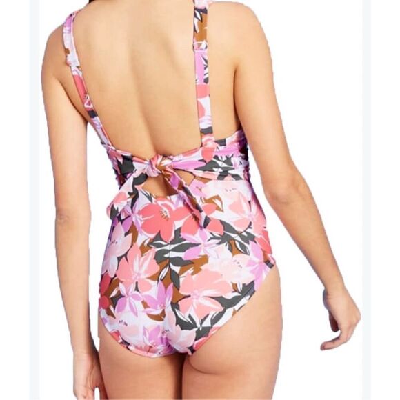 Kona Sol Multi Floral One Piece Swimsuit Size XL - Picture 3 of 8